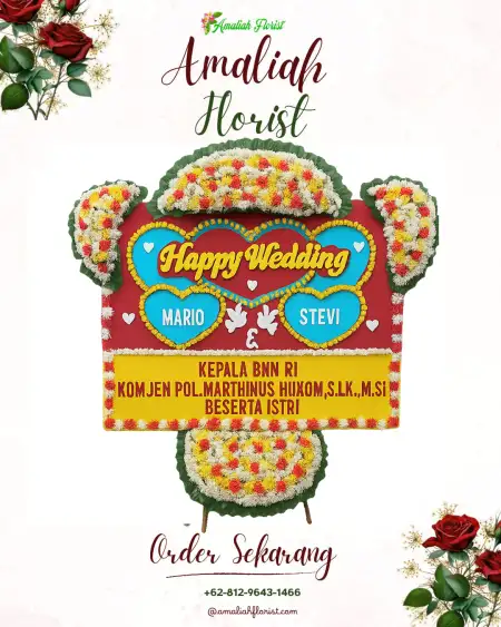 Papan Bunga Pernikahan Genjeng